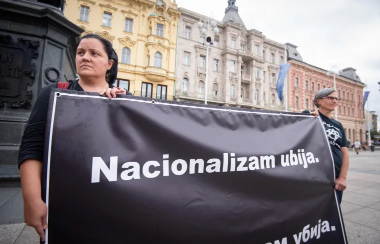 U Zagrebu održana antiratna akcija povodom godišnjice Oluje: 'Ne u naše ime'
