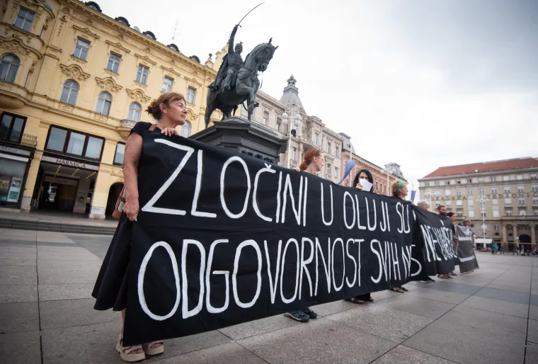 U Zagrebu održana antiratna akcija povodom godišnjice Oluje: 'Ne u naše ime'