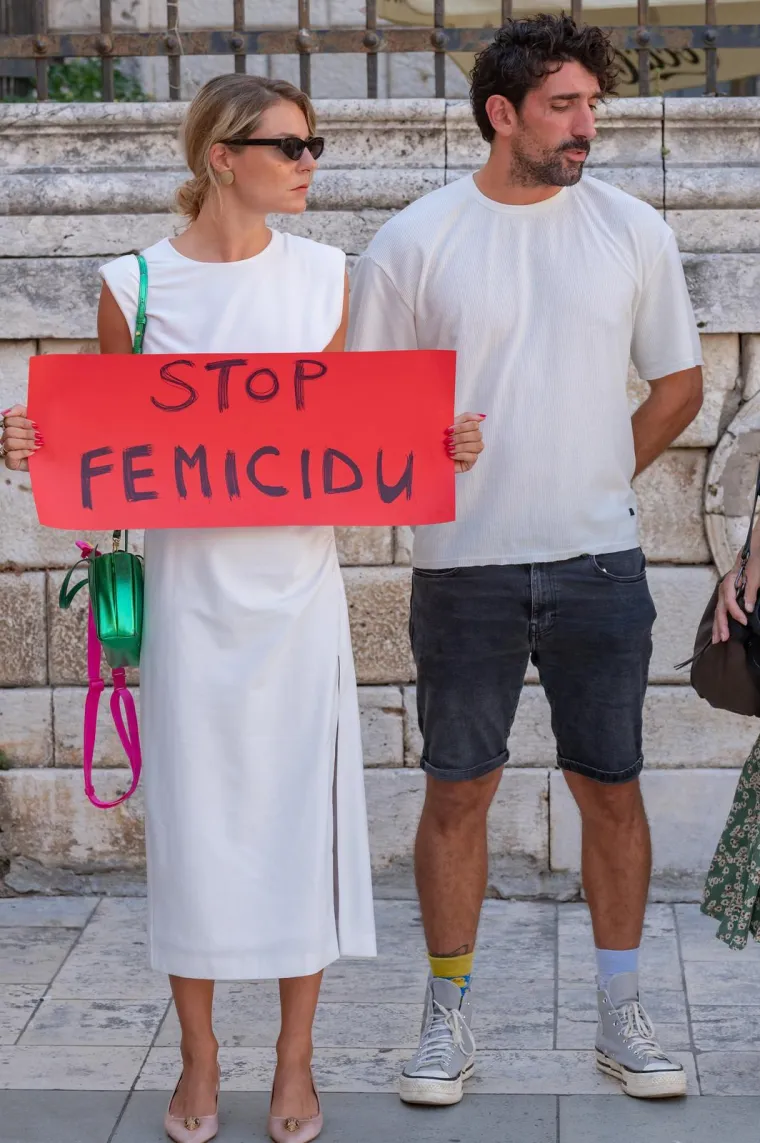  Tihana Lazovic i Slavko Sobin na prosvjedu u Zadru