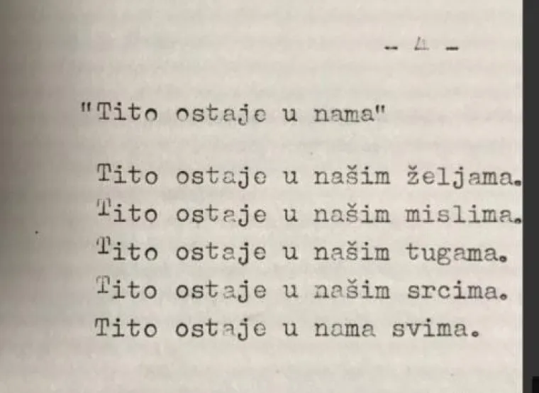 Prodaju se i pjesme iz Osnovne &scaron;kole Vodnjan, gdje su učenici posvetili pjesme Titu povodom njegove smrti. Prodaju se za oko 121 euro. 