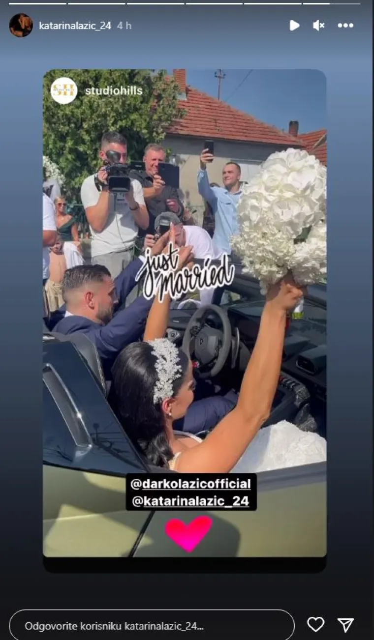 Cure detalji sa svadbe Darka Lazića: Vozili se u 'pili' vrijednoj milijun eura, rezali tortu na sedam katova, a došao im je i Petar Grašo
