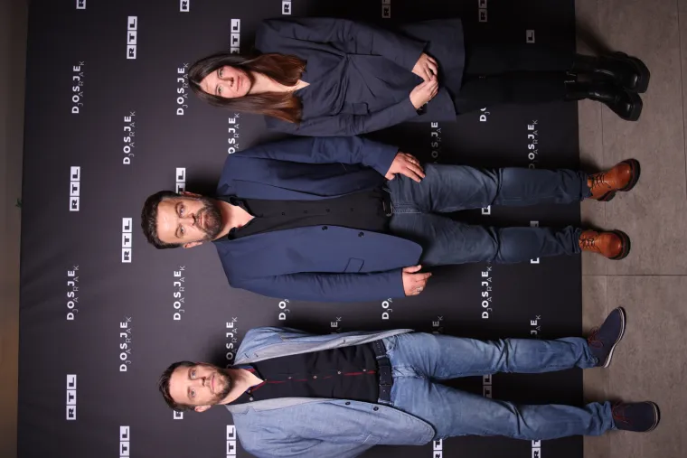 Koautor i scenarist Dario Todorović, Andrija Jarak i kćer Ive Pukanića Sara Pukanić