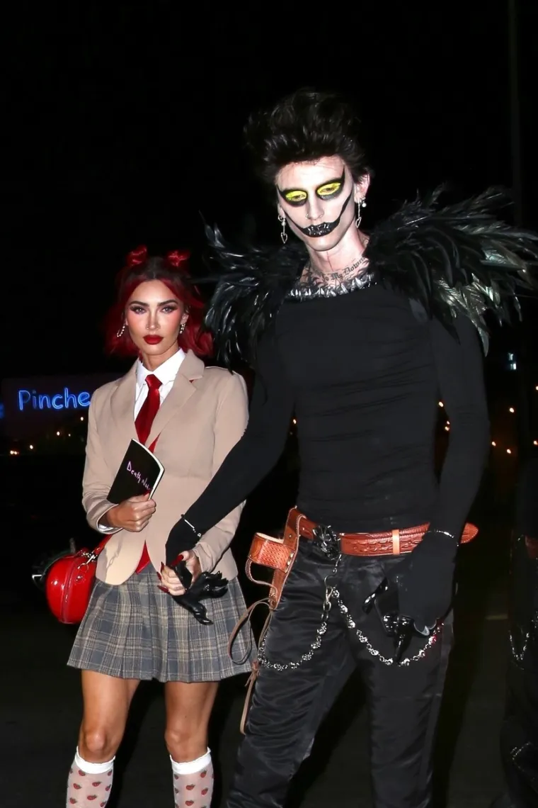 On je jezivi demon, a ona slatka jabuka: Megan Fox i Machine Gun Kelly na Helloween party stigli inspirirani popularnim animeom