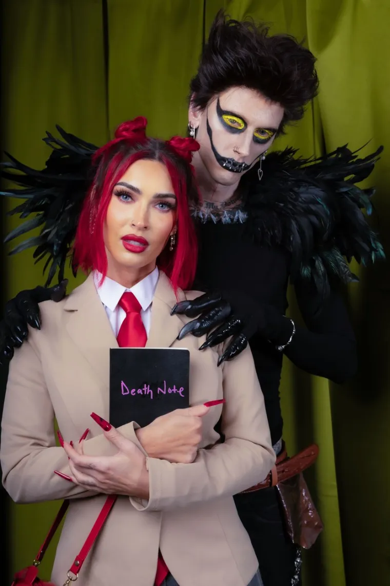 On je jezivi demon, a ona slatka jabuka: Megan Fox i Machine Gun Kelly na Helloween party stigli inspirirani popularnim animeom