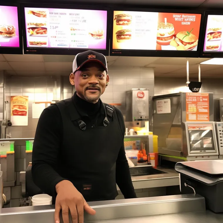 Will Smith kao prodavač u fast foodu