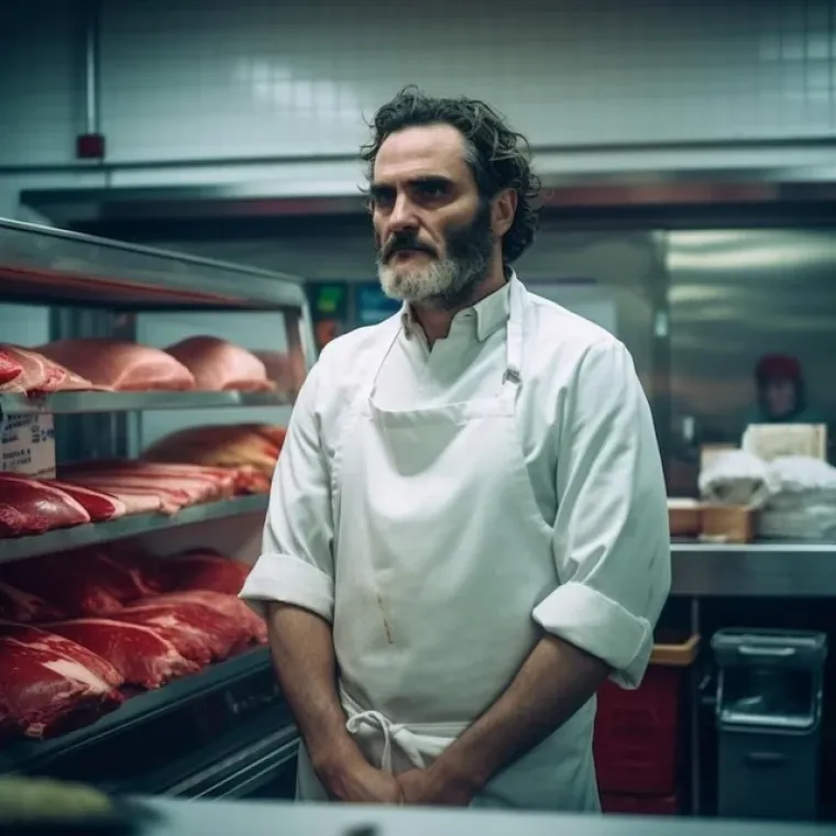 Joaquin Phoenix kao mesar