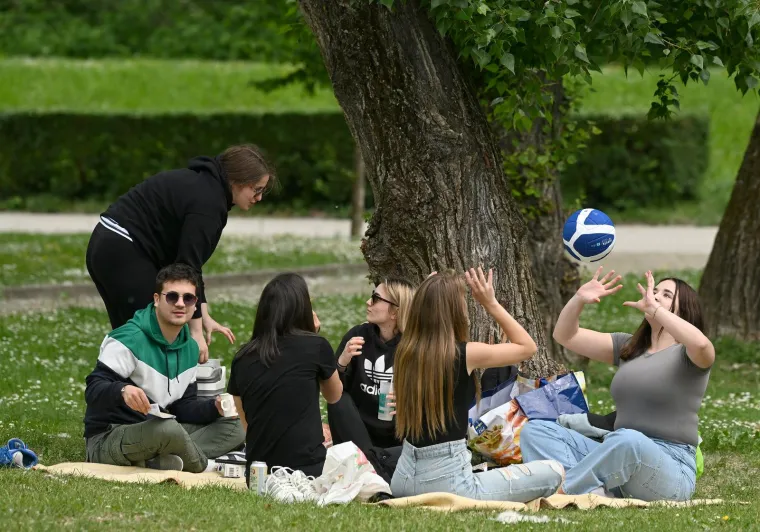 Kome cure sline? Momci na Jarunu vrtili janje na ražnju