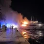 U noći gorjela jahta vrijedna 3 milijuna eura, brzom reakcijom građana i vatrogasaca spriječena još veća tragedija