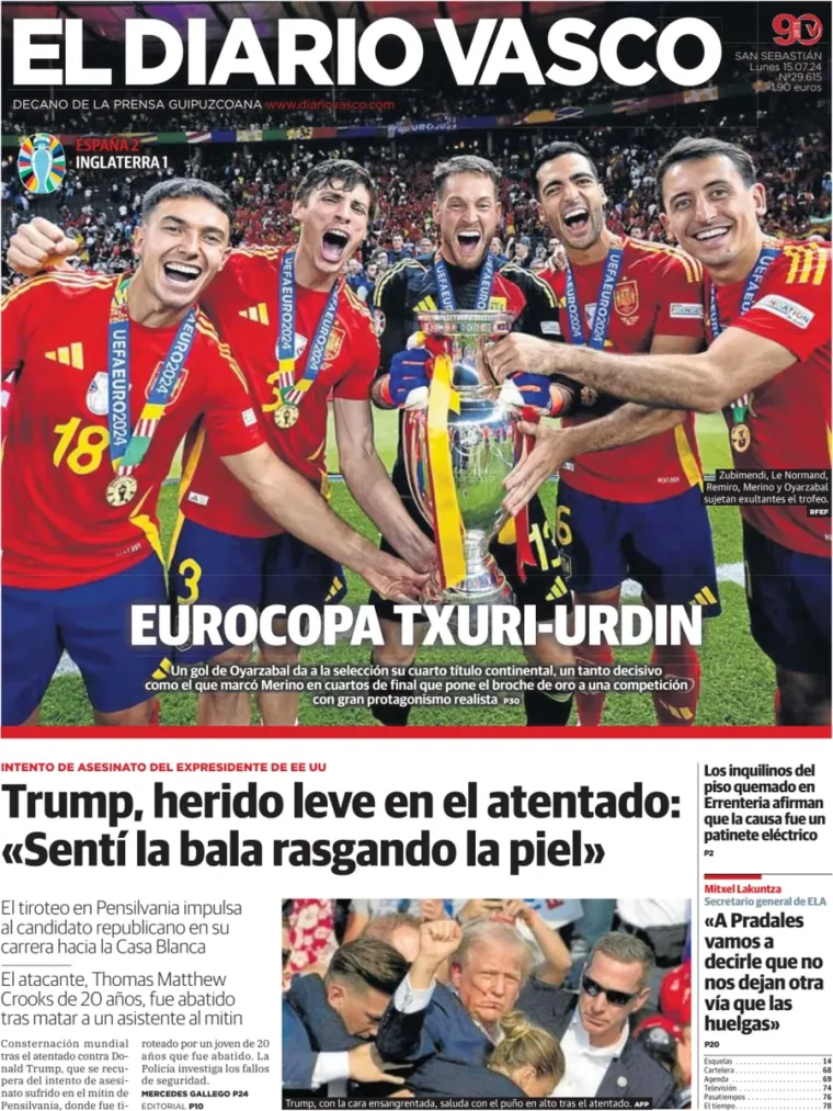 Ovako dan nakon finala Eura izgledaju naslovnice španjolskih i engleskih novina