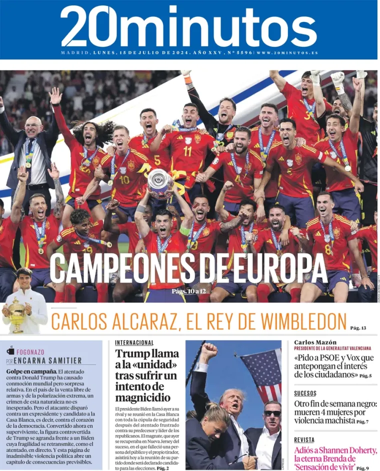 Ovako dan nakon finala Eura izgledaju naslovnice španjolskih i engleskih novina