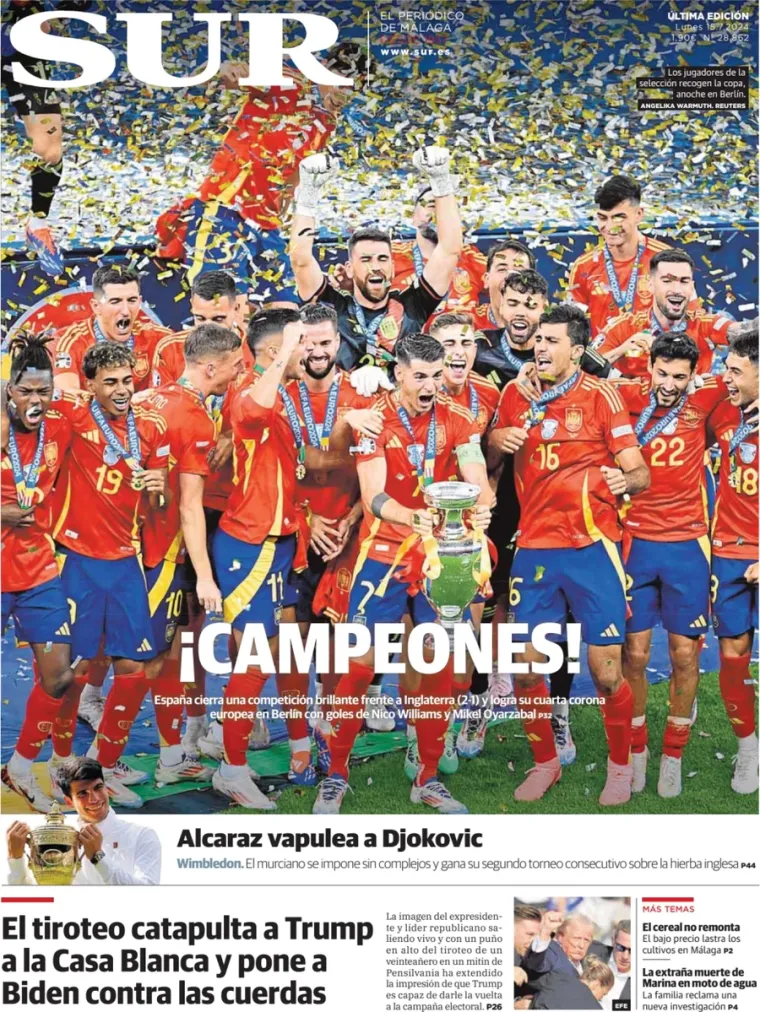 Ovako dan nakon finala Eura izgledaju naslovnice španjolskih i engleskih novina