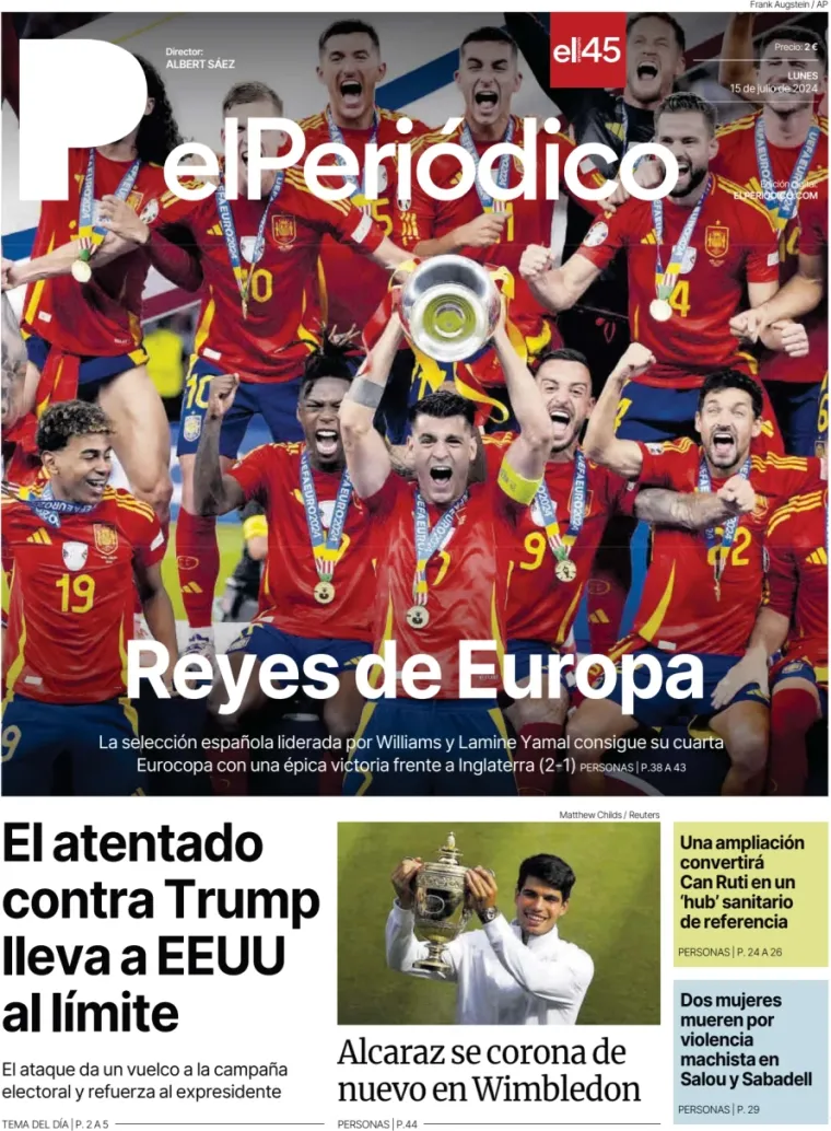Ovako dan nakon finala Eura izgledaju naslovnice španjolskih i engleskih novina