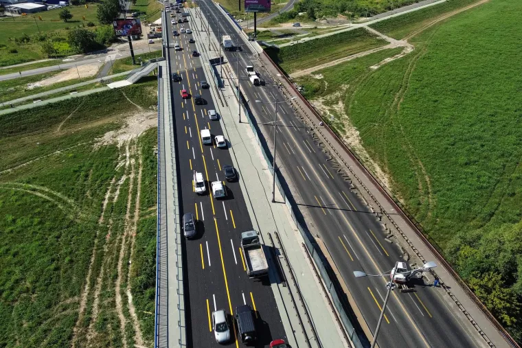Obnovljen dio Jadranskog mosta: Ovako iz zraka izgleda nova regulacija prometa