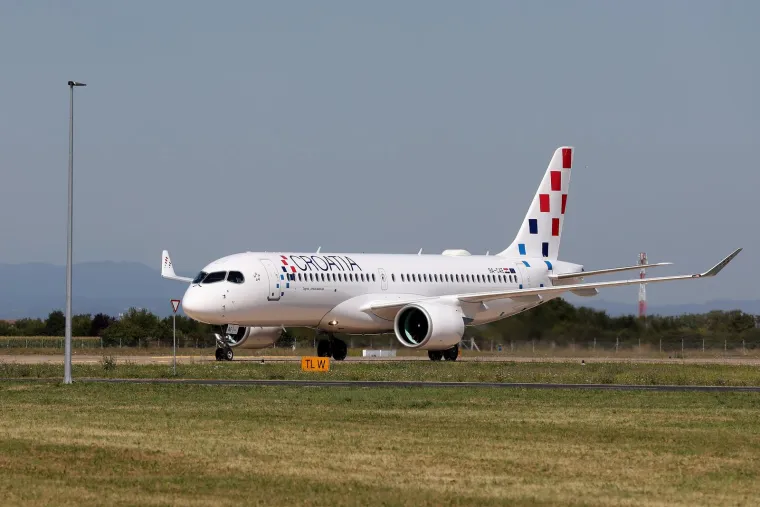 U Zagreb je sletio Airbusa A220, novi zrakoplov Croatia Airlinesa
