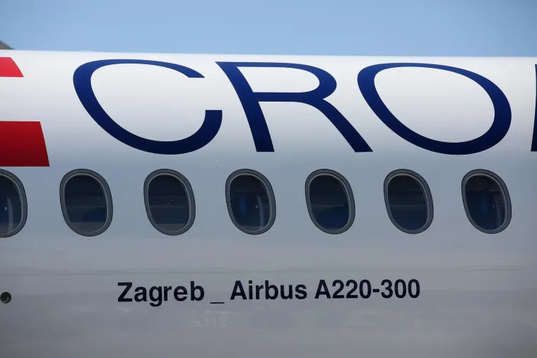 U Zagreb je sletio Airbusa A220, novi zrakoplov Croatia Airlinesa