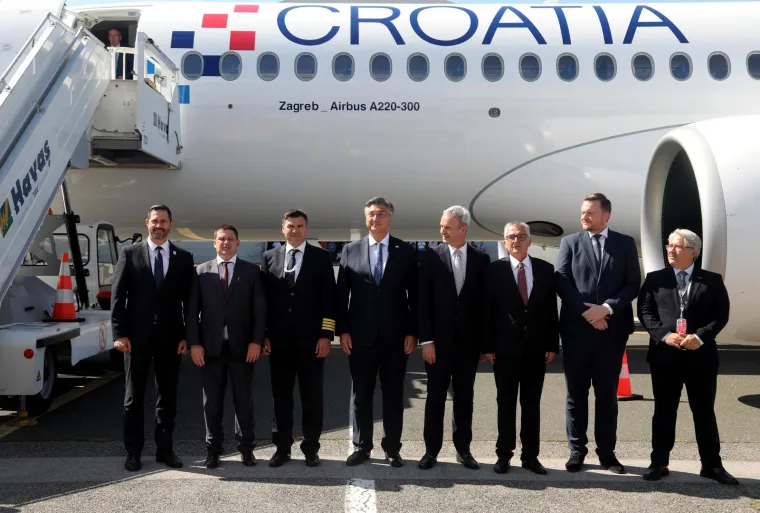 U Zagreb je sletio Airbusa A220, novi zrakoplov Croatia Airlinesa