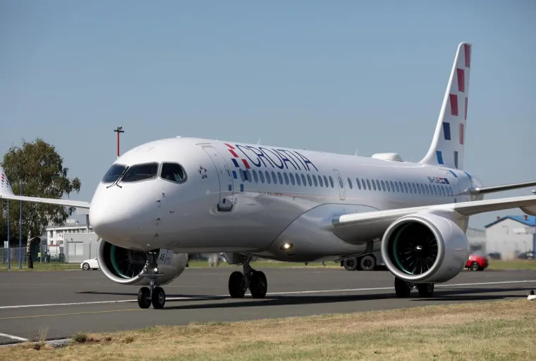 U Zagreb je sletio Airbusa A220, novi zrakoplov Croatia Airlinesa