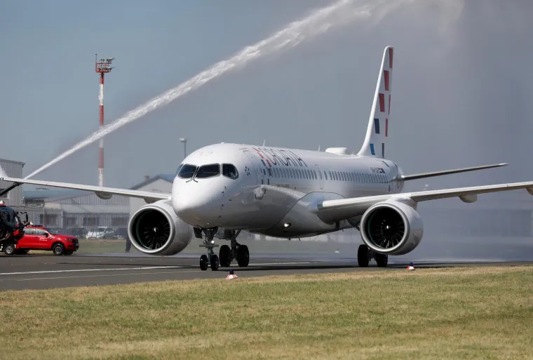 U Zagreb je sletio Airbusa A220, novi zrakoplov Croatia Airlinesa