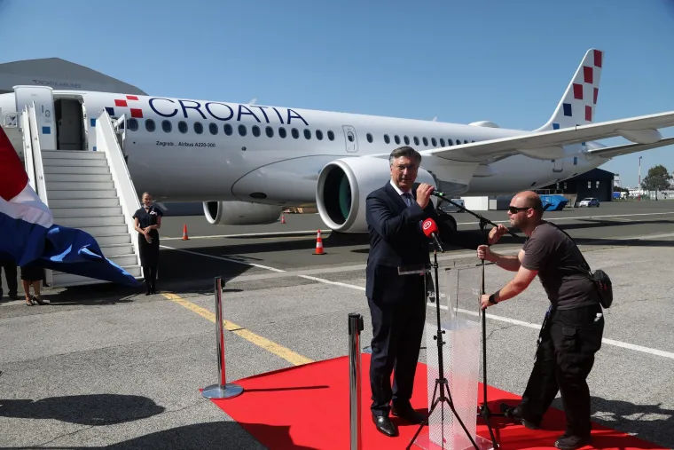 U Zagreb je sletio Airbusa A220, novi zrakoplov Croatia Airlinesa