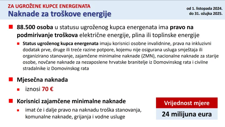 Skuplji struja i plin, potpore za umirovljenike i još štošta. Donosimo veliki pregled novog paketa mjera