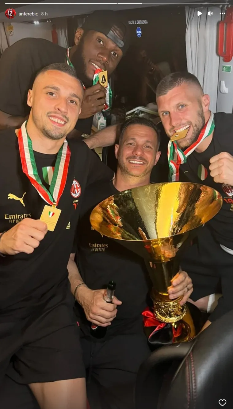S Milanom Rebić je osvojio Seriju A 2022., prva Milanova nakon 11 godina