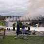 Golema buktinja kraj Požege, vatrogasci branili kuću od plamena