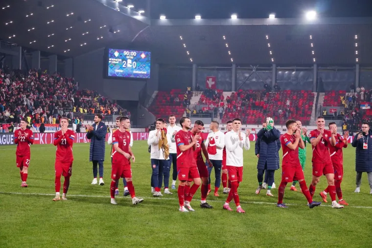 &Scaron;to se tiče utakmice,  u nadoknadi prvog poluvremena Elvedi je pogodio vlastitu mrežu za 1-0 Srbije, dok je domaćin prednost povećao nakon točno sat vremena igre, a strijelac je bio Mitrović.