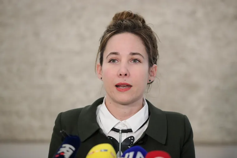 12.3.2021., Zagreb - Konferencija za medije Kluba zastupnika Mosta o temi: Najnoviji podatci o dramaticnom porastu obiteljskog nasilja u Sisacko moslavackoj zupaniji. Marija Selak Raspudic.