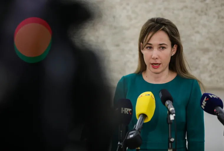 29.01.2021,Zagreb,Sabor - Marija Selak Raspudic obratila se izjavom novinarima.