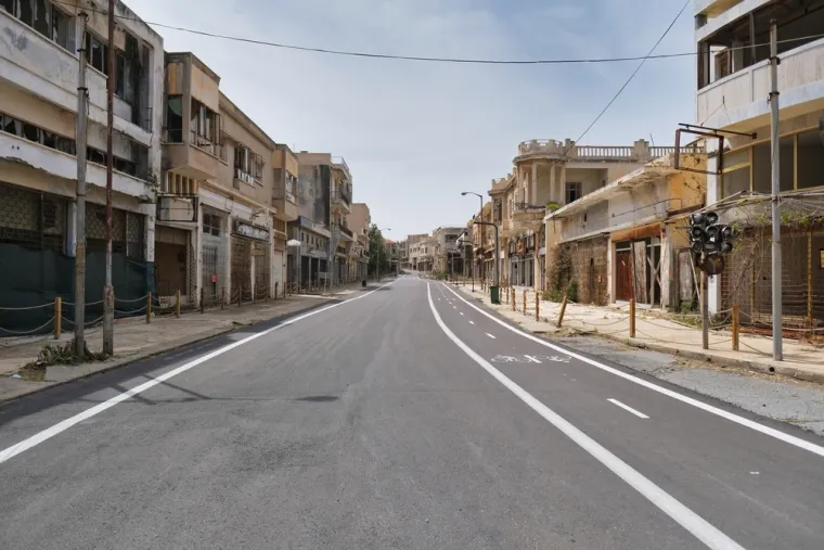 VAROSHA (CIPAR) - Nekada popularna turistička destinacija, Varosha je napuštena nakon turske invazije na Cipar 1974. godine. Grad je ograđen i zatvoren za javnost, a zgrade su ostavljene da propadaju više od 40 godina. 