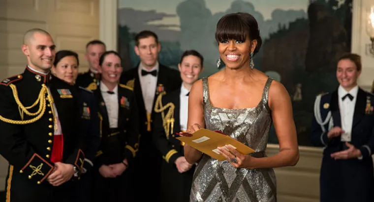 Michelle Obama, supruga Baracka Obame, 44. predsjednika Sjedinjenih Američkih Država, bila je prva dama od 2009. do 2017. godine. 