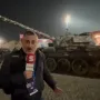 Javljanje novinara Sporta pored spornog tenka s oznakama Z. 