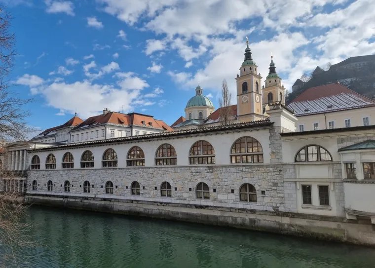 7. Plečnikove arkade smještene u središtu Ljubljane, jedno su od najupečatljivijih djela slovenskog arhitekta Jože Plečnika. Danas su Plečnikove arkade popularno mjesto okupljanja stanovnika i turista. Osim tržnice, ovdje se često održavaju kulturni događaji i izložbe.