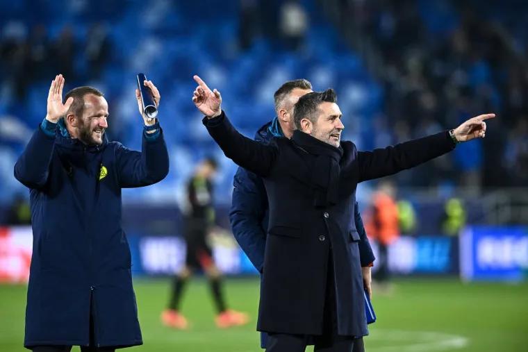 Slavlje Bjelice nakon pobjede Plavih 4-1 nad Slovanom u 4. kolu Lige prvaka 