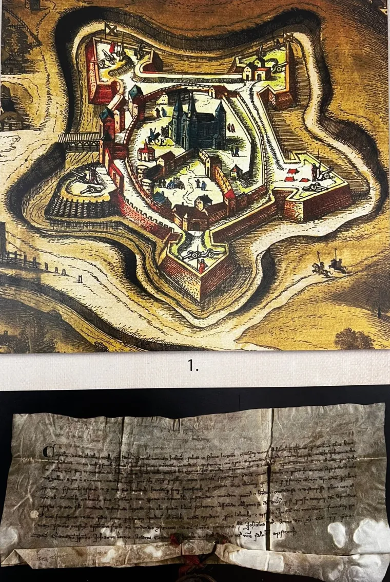 U 14.stoljeću tvrđava je nadograđena te postaje heptagonalna tvrđava s kulama i bedemima, dok su južni zidovi činili dio gotičke biskupske palače. Između 1342. i 1370. u Oradei je sagrađena gotička katedrala s osmerokutnim oltarom i dvjema kulama.