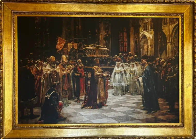 Kralj Sigismund ugostio je Vladislava, kralja Poljske, kod groba Svetog Ladislava u katedrali u Oradei 1896. godine.