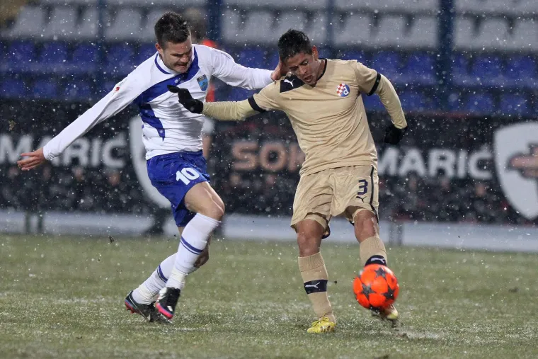 Luis Ibáñez snalazio se kako je mogao na snijegu. On je iz Argentine i navikao je na sunce i toplo vrijeme, ali odigrao je solidnu utakmicu tog dana u Osijeku.