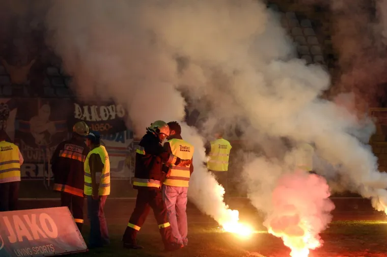 21.03.2012. Rijeka - 18. kolo HNL-a na stadionu Kantrida. Rijeka - Hajduk. Bakljada Torcide. 