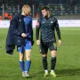 Martin Baturina i igrač Lokomotive u kratkom razgovoru nakon utakmice. 