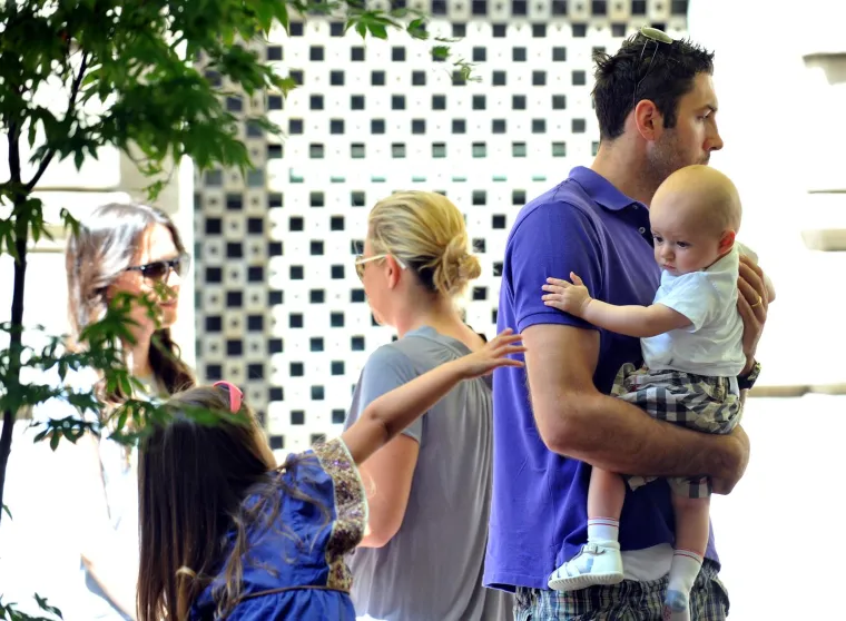 09.06.2012., Zagreb, - Blaženko Lacković, suruga Nikolina i sin Luka. 