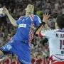 Duvnjak u akciji protiv Poljske na SP-u u Hrvatskoj 2009. Bilo mu je to četvrto veliko natjecanje u dresu Hrvatske. 