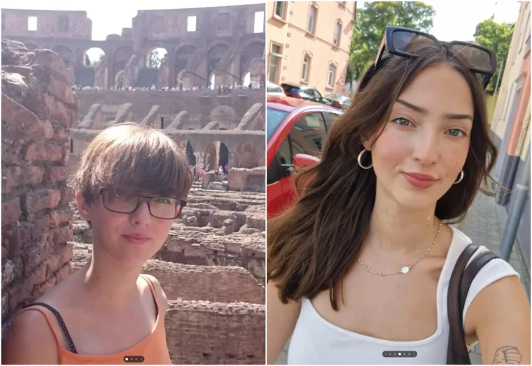 Korisnica Reddita pathetisches: Na fotografiji lijevo s 12 godina, na fotografiji desno s 21 godinom