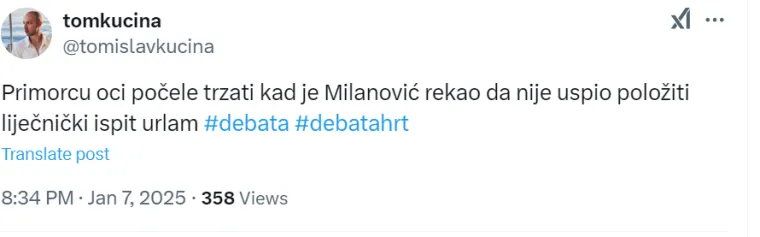 Ovo je sve!😂 Pogledajte memeove na društvenim mrežama oko sučeljavanja Milanovića i Primorca