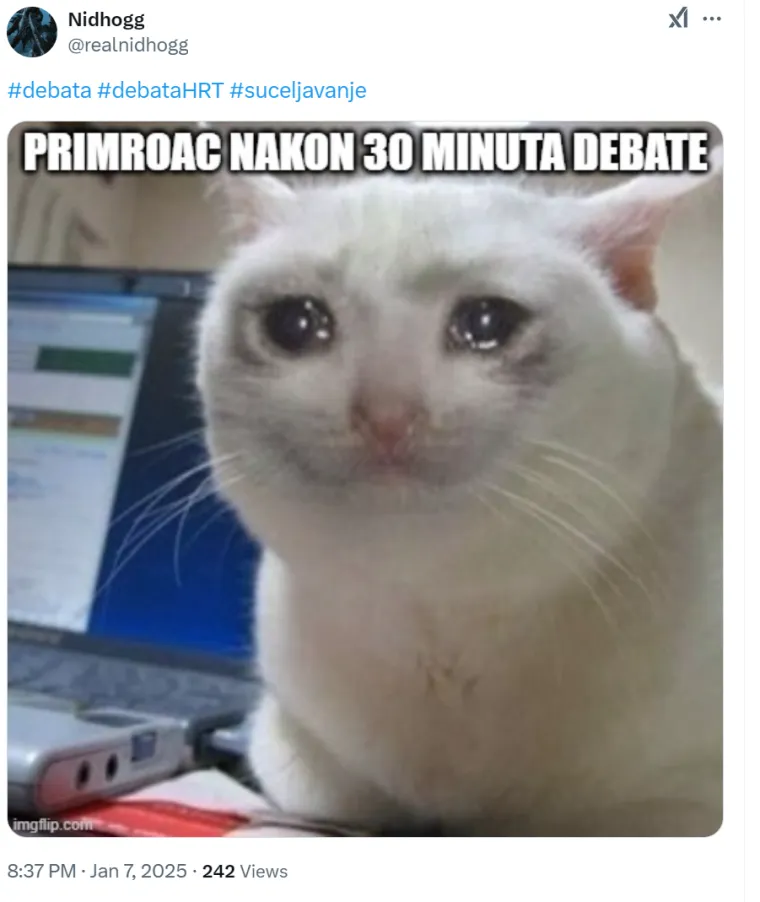 Ovo je sve!😂 Pogledajte memeove na društvenim mrežama oko sučeljavanja Milanovića i Primorca