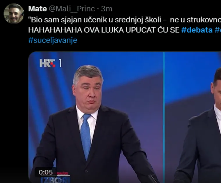 Ovo je sve!😂 Pogledajte memeove na društvenim mrežama oko sučeljavanja Milanovića i Primorca