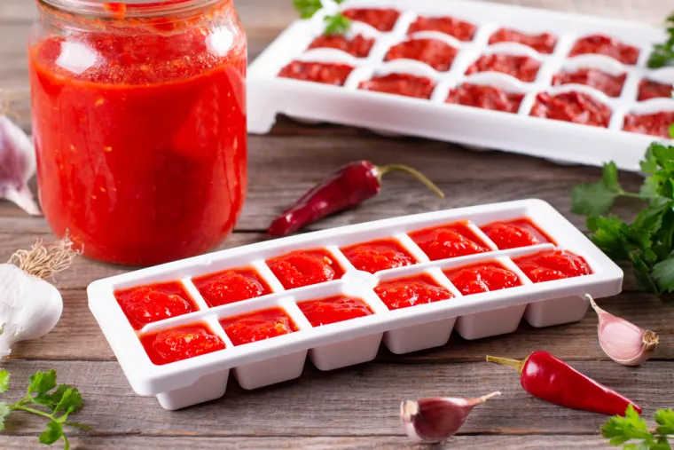 6. Pasta od rajčice: Koliko ste puta iskoristili samo jednu žlicu paste, a ostatak ste bacili? Zamrznite pastu od rajčice u porcijama od jedne žlice.