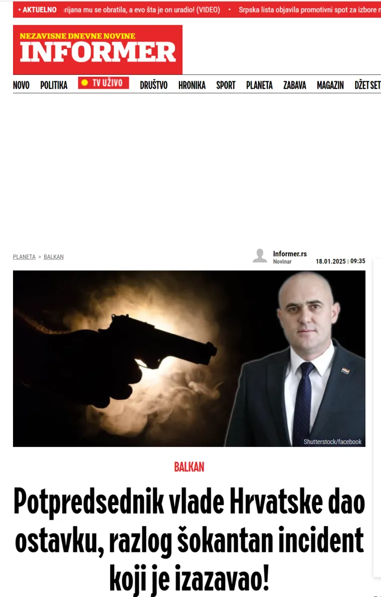 Pogledajte kako regionalni mediji pišu o snimci i ostavci bivšeg potpredsjednika Vlade