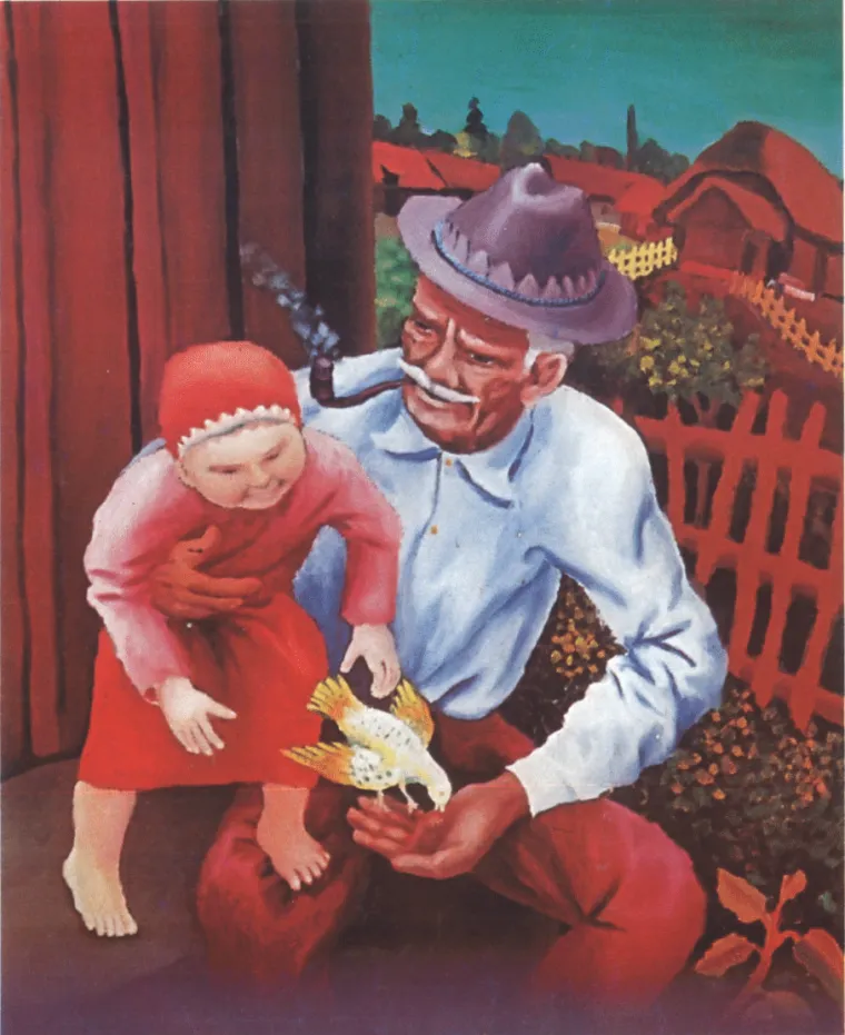 Slavko Stolnik, Djed s unukom, 1972.