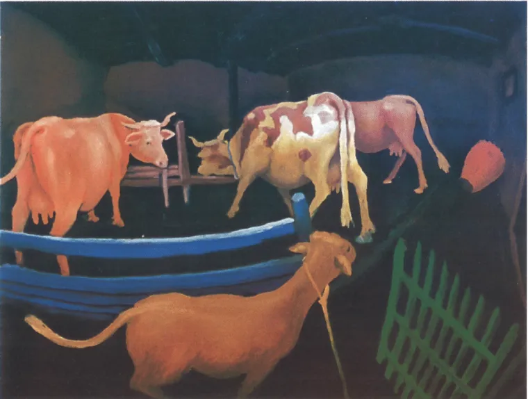 Slavko Stolnik, Krave u &scaron;tali, 1975.