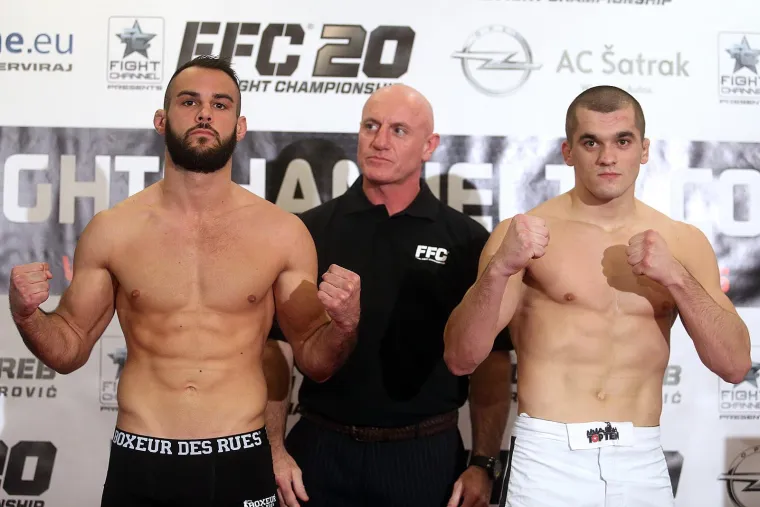 Roberto Soldić i Sa&scaron;a Drobac uoči FFC 20 22. listopada 2015. 